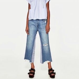Zara TRF denim IX'D makers wide leg jeans 8